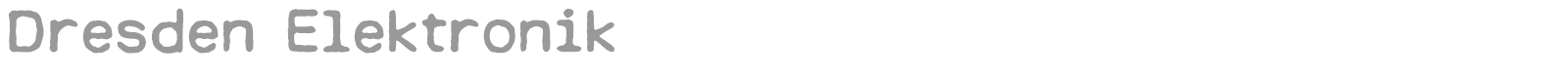 Dresden Elektronik font preview